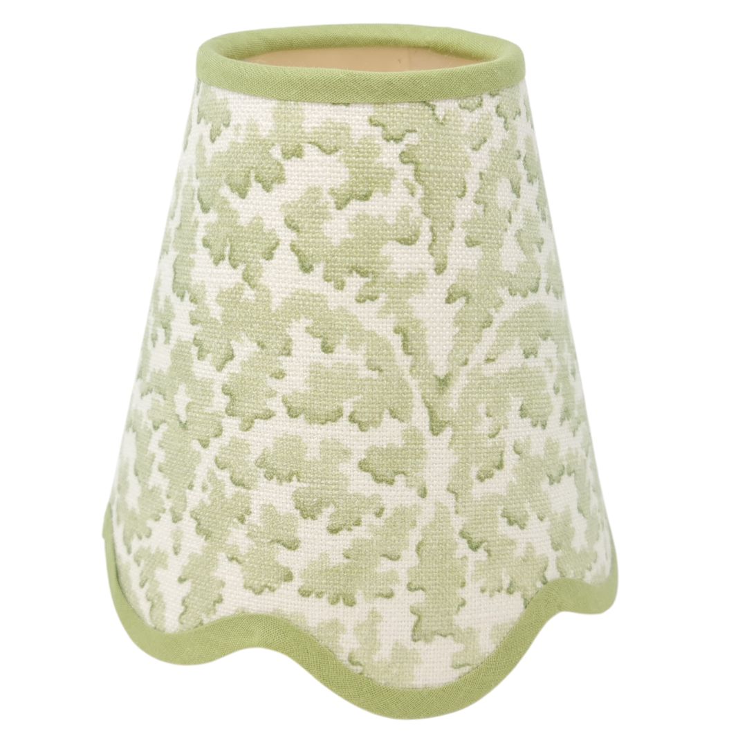 Linen - Tapered Lampshade - Scalloped Edges - Heritage Colours