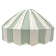 Load image into Gallery viewer, STRIPED - ETSY DESIGN AWARDS EXCLUSIVE - CAROUSEL LAMPSHADE - SCALLOPED EDGES, WIDE BASE