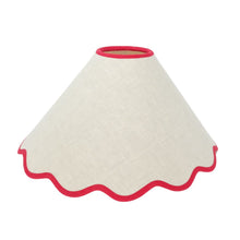 Load image into Gallery viewer, LINEN - COOLIE LAMPSHADE - SCALLOPED EDGES