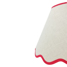 Load image into Gallery viewer, LINEN - COOLIE LAMPSHADE - SCALLOPED EDGES