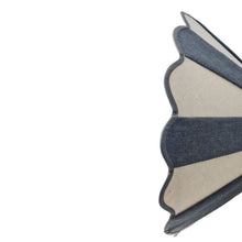 Load image into Gallery viewer, STRIPED LINEN - TAPERED LAMPSHADE - SCALLOPED EDGES