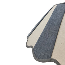 Load image into Gallery viewer, STRIPED LINEN - TAPERED LAMPSHADE - SCALLOPED EDGES