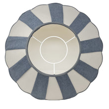 Load image into Gallery viewer, STRIPED LINEN - TAPERED LAMPSHADE - SCALLOPED EDGES
