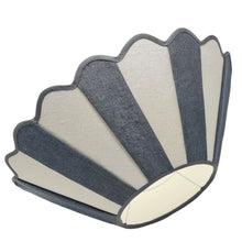 Load image into Gallery viewer, STRIPED LINEN - TAPERED LAMPSHADE - SCALLOPED EDGES