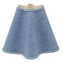 Load image into Gallery viewer, LINEN WITH MATCHING TRIM - WAVY LAMPSHADE - FLAT EDGED