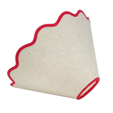 Load image into Gallery viewer, LINEN - COOLIE LAMPSHADE - SCALLOPED EDGES