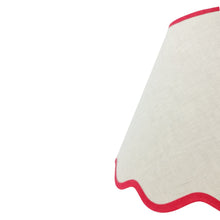 Load image into Gallery viewer, LINEN - COOLIE LAMPSHADE - SCALLOPED EDGES
