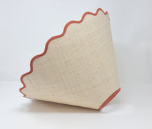 Load image into Gallery viewer, RAFFIA - TAPERED LAMPSHADE - SCALLOPED EDGES, WIDE BASE