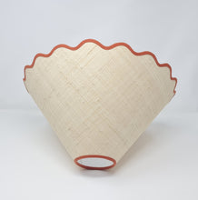 Load image into Gallery viewer, RAFFIA - TAPERED LAMPSHADE - SCALLOPED EDGES, WIDE BASE