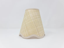 Load image into Gallery viewer, RAFFIA - TAPERED LAMPSHADE - SCALLOPED EDGES