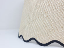 Load image into Gallery viewer, RAFFIA - TAPERED LAMPSHADE - SCALLOPED EDGES