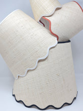 Load image into Gallery viewer, RAFFIA - TAPERED LAMPSHADE - SCALLOPED EDGES