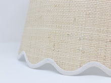 Load image into Gallery viewer, RAFFIA - TAPERED LAMPSHADE - SCALLOPED EDGES