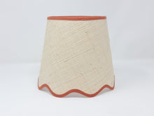 Load image into Gallery viewer, RAFFIA - TAPERED LAMPSHADE - SCALLOPED EDGES
