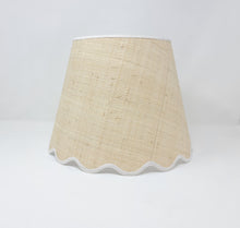 Load image into Gallery viewer, RAFFIA - TAPERED LAMPSHADE - SCALLOPED EDGES