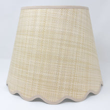 Load image into Gallery viewer, RAFFIA - TAPERED LAMPSHADE - SCALLOPED EDGES