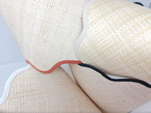 Load image into Gallery viewer, RAFFIA - TAPERED LAMPSHADE - SCALLOPED EDGES