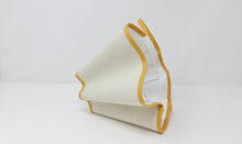 Load image into Gallery viewer, NATURAL LINEN - WAVY LAMPSHADE - FLAT EDGED - COLOUR TRIM
