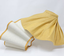 Load image into Gallery viewer, NATURAL LINEN - WAVY LAMPSHADE - FLAT EDGED - COLOUR TRIM