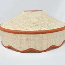 Load image into Gallery viewer, RAFFIA - CAROUSEL LAMPSHADE - SCALLOPED EDGES, WIDE BASE