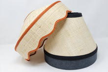Load image into Gallery viewer, RAFFIA - CAROUSEL LAMPSHADE - SCALLOPED EDGES, WIDE BASE