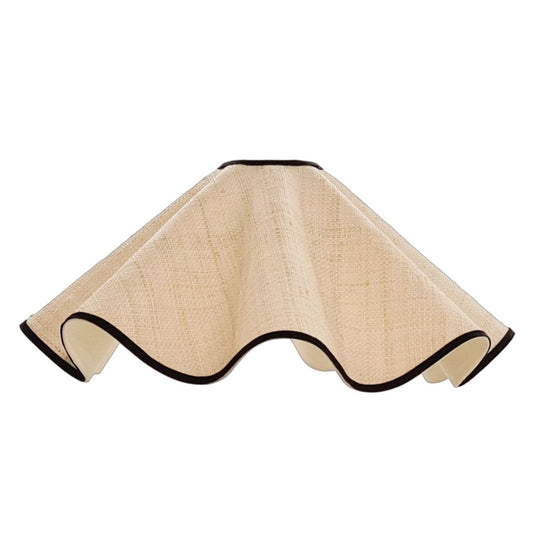 RAFFIA - COOLIE CURVY LAMPSHADE - FLAT EDGED