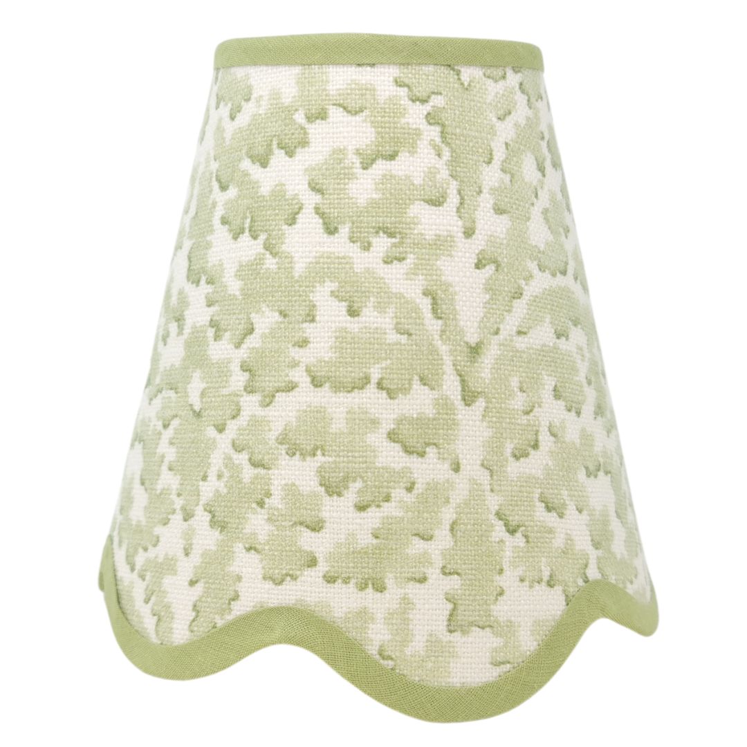 Linen - Tapered Lampshade - Scalloped Edges - Heritage Colours