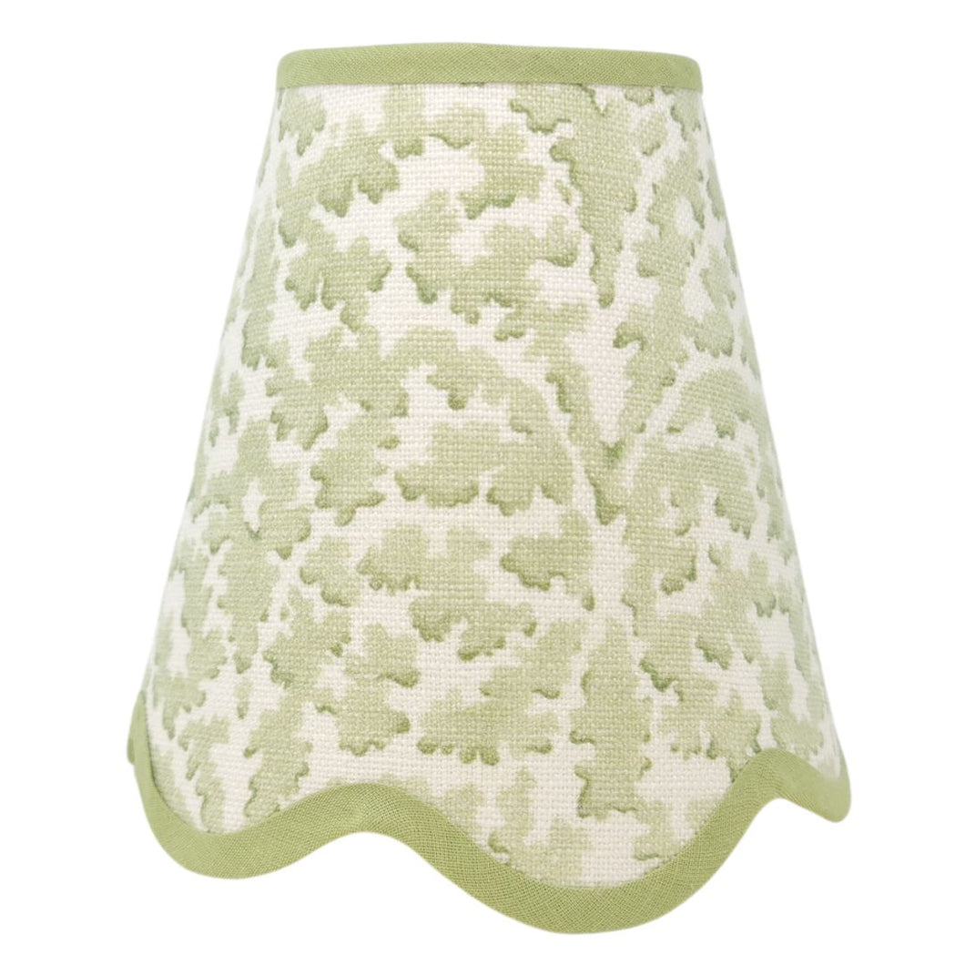 LINEN - TAPERED LAMPSHADE - SCALLOPED EDGES