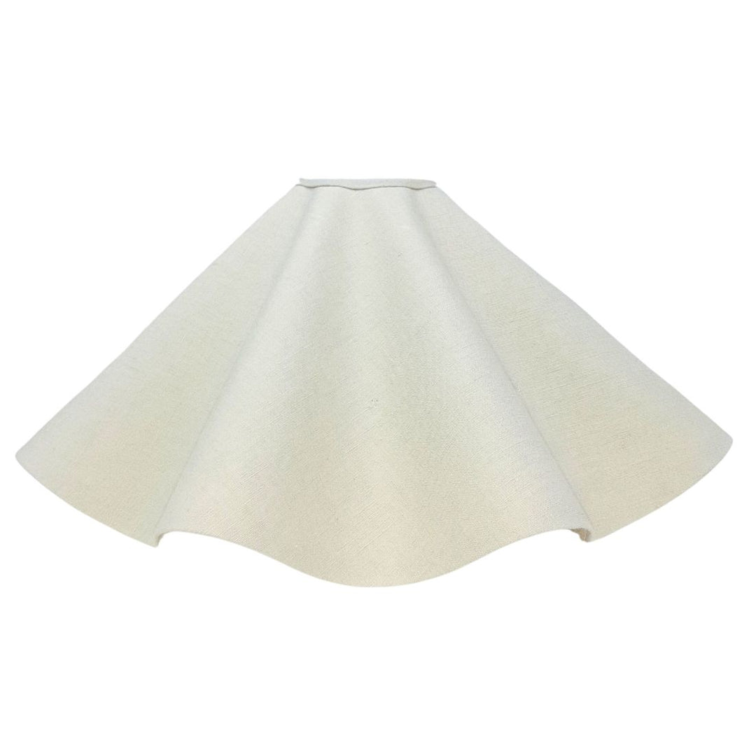 LINEN - COOLIE WAVY LAMPSHADE - FLAT EDGED