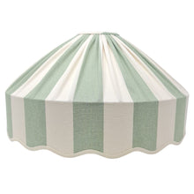 Load image into Gallery viewer, STRIPED - ETSY DESIGN AWARDS EXCLUSIVE - CAROUSEL LAMPSHADE - SCALLOPED EDGES, WIDE BASE
