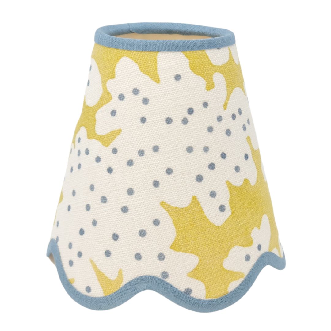 Linen - Tapered Lampshade - Scalloped Edges - Games Collection