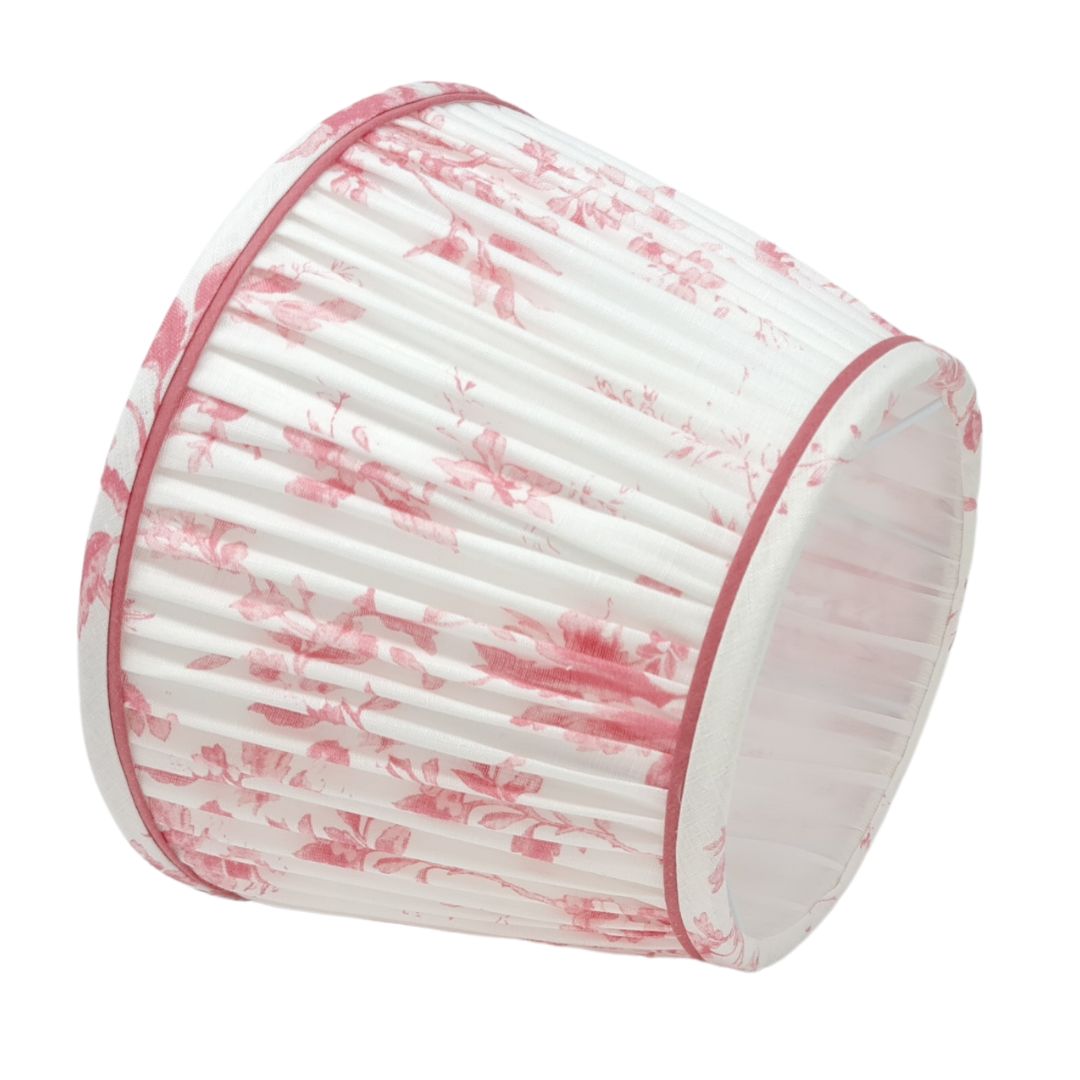 Linen Gathered Lampshade – Cabbages & Roses Colours