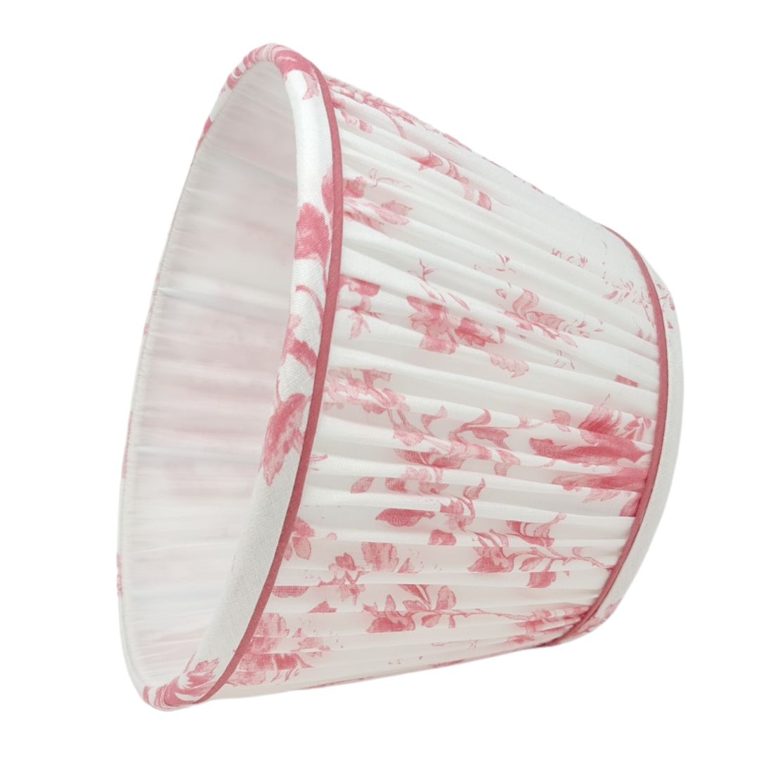 Linen Gathered Lampshade – Cabbages & Roses Colours