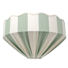 Load image into Gallery viewer, STRIPED - ETSY DESIGN AWARDS EXCLUSIVE - CAROUSEL LAMPSHADE - SCALLOPED EDGES, WIDE BASE
