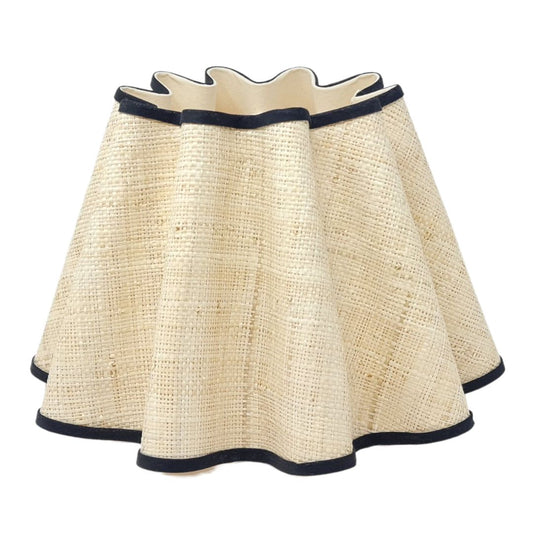 RAFFIA - WAVY LAMPSHADE - FLAT EDGED