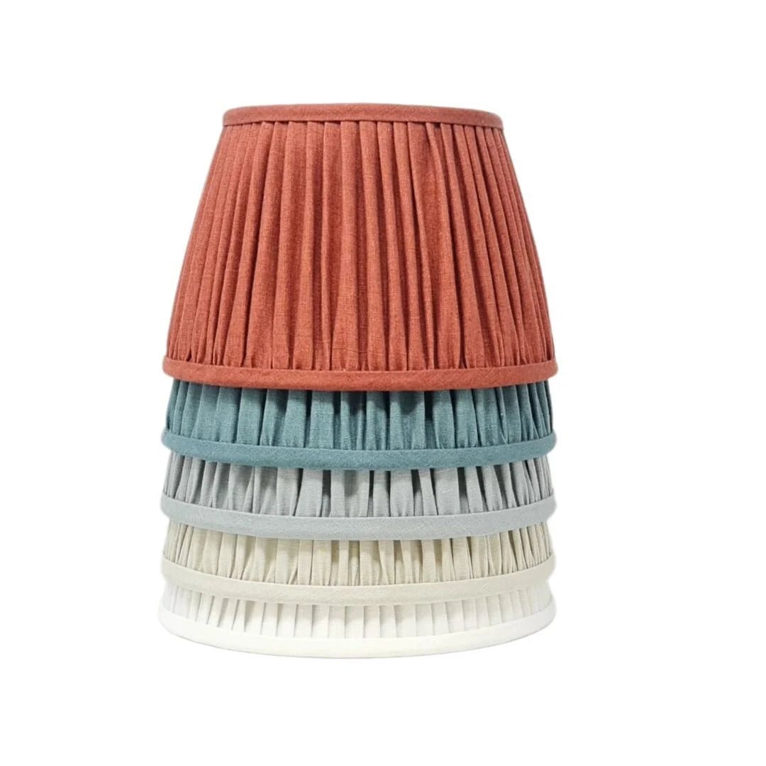 Gathered Lampshade – Classic Linen Colours - Light Stylist