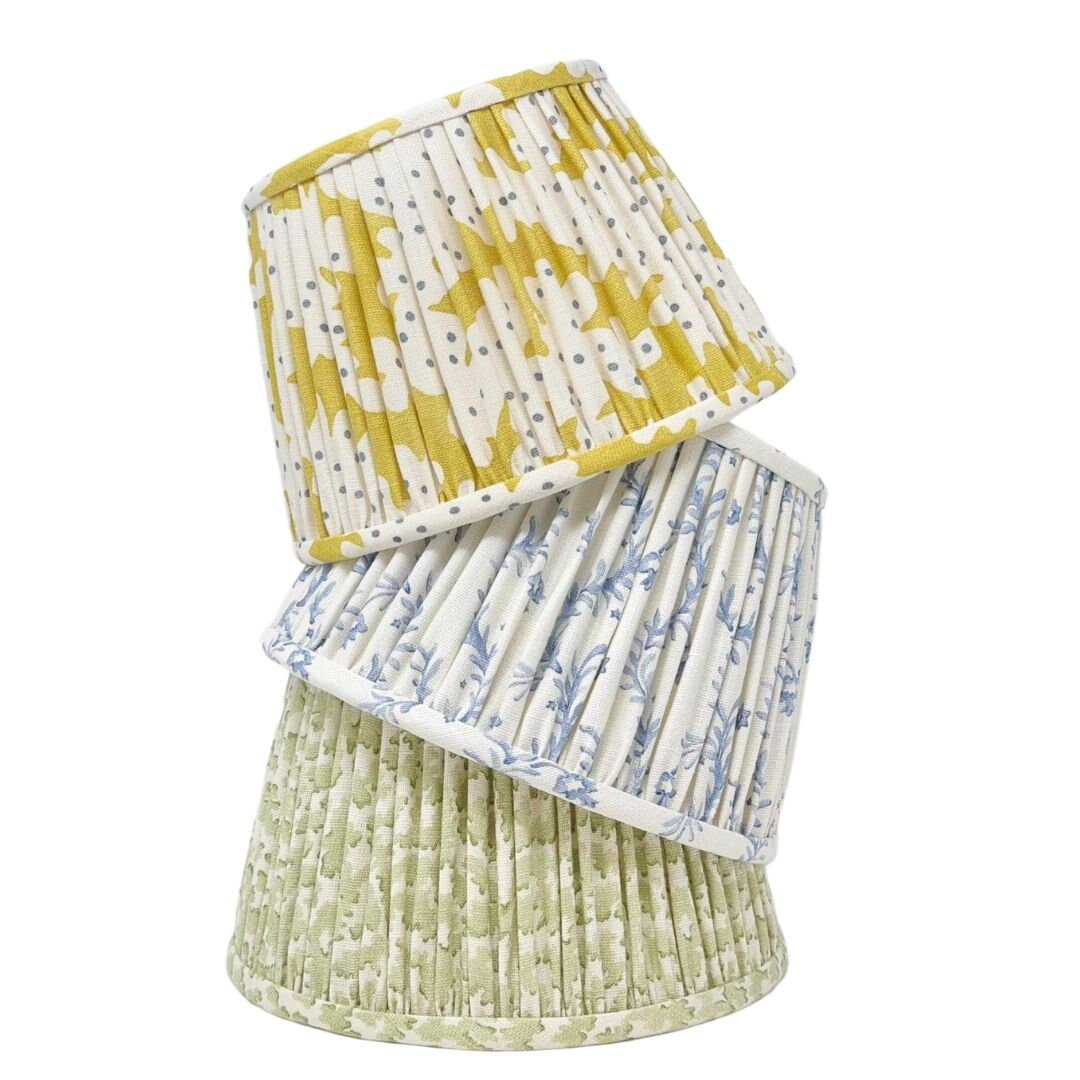 Gathered Lampshade - Linwood Small Prints - Light Stylist