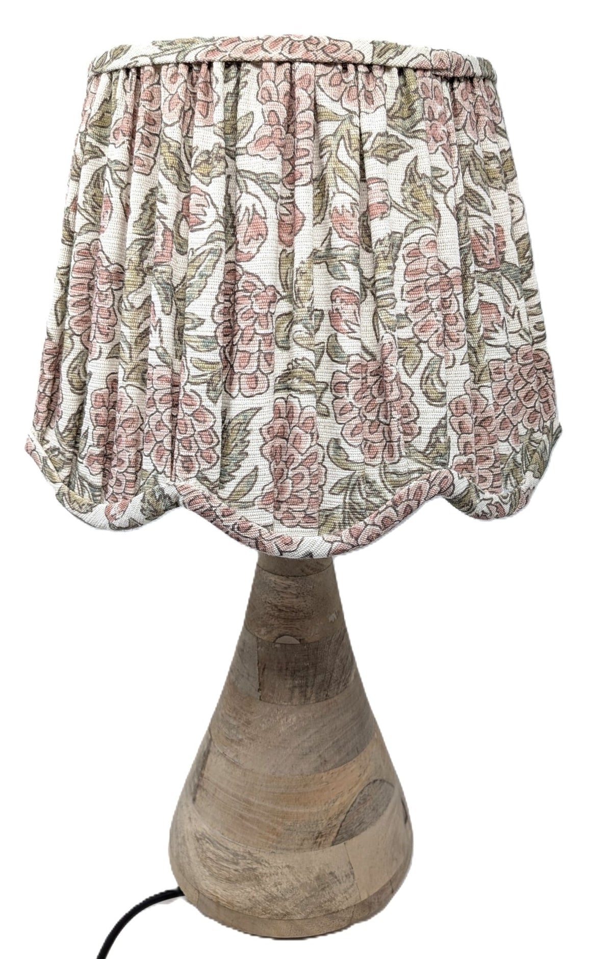 Gathered scalloped lampshade in The Pure Edit Erisha fabric - Light Stylist
