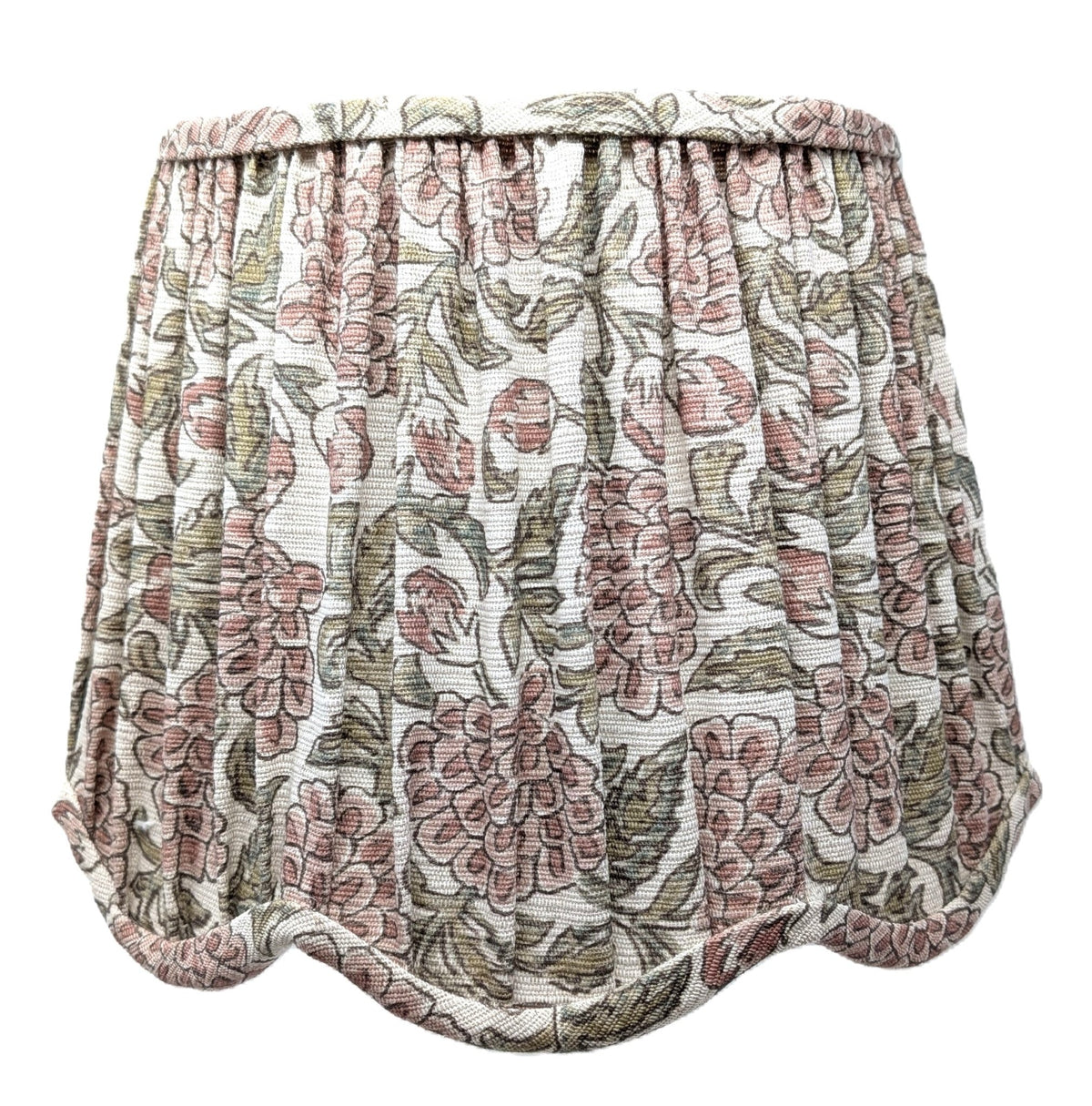 Gathered scalloped lampshade in The Pure Edit Erisha fabric - Light Stylist