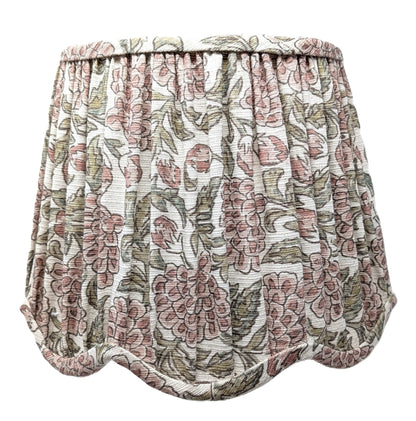 Gathered scalloped lampshade in The Pure Edit Erisha fabric - Light Stylist