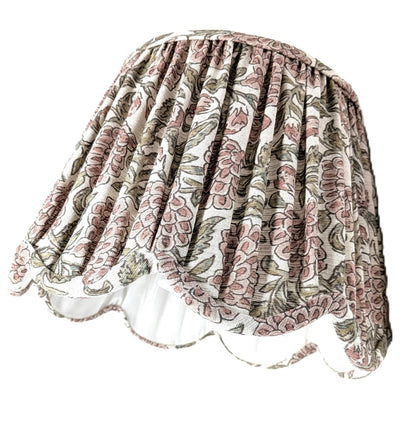 Gathered scalloped lampshade in The Pure Edit Erisha fabric - Light Stylist