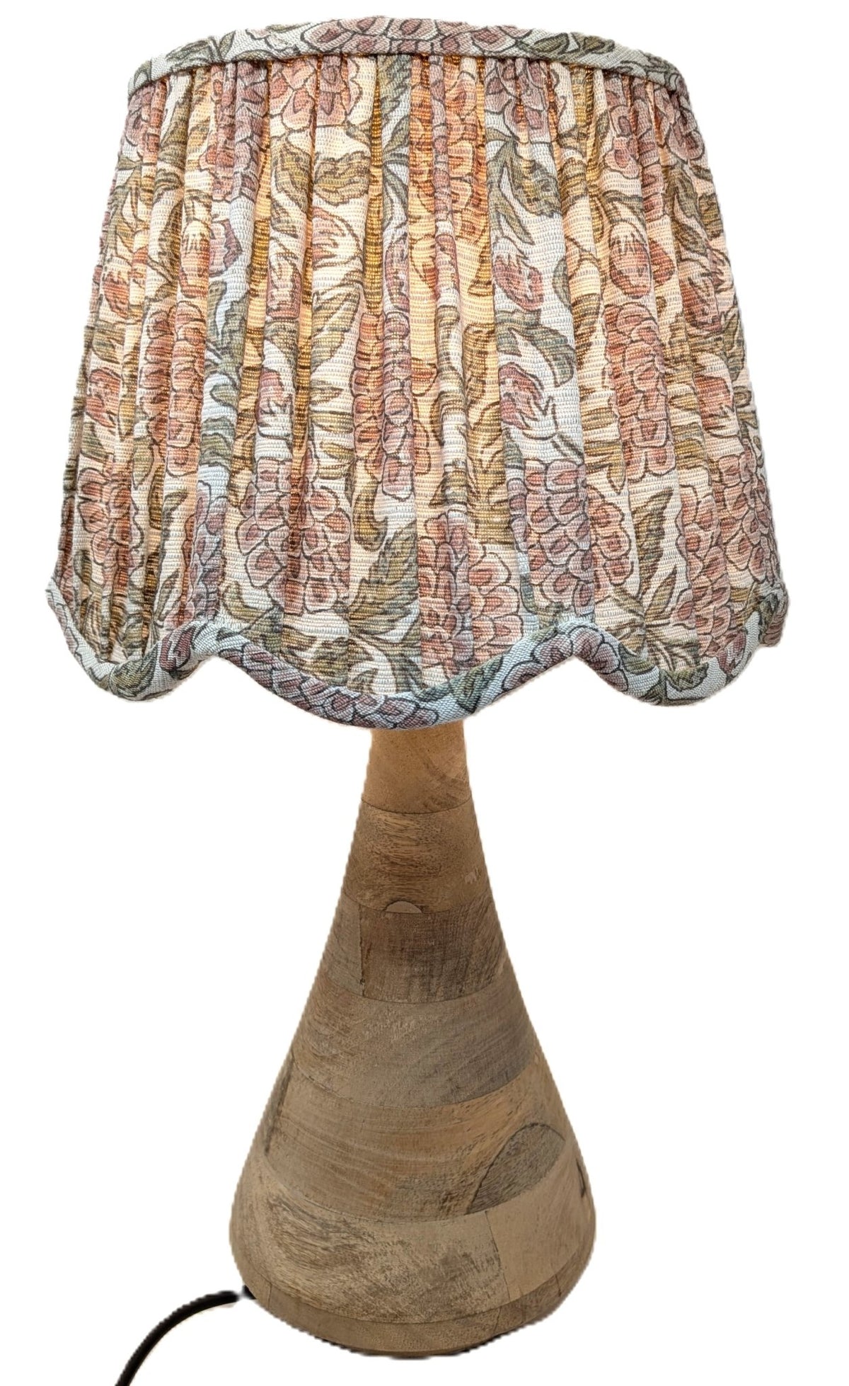 Gathered scalloped lampshade in The Pure Edit Erisha fabric - Light Stylist