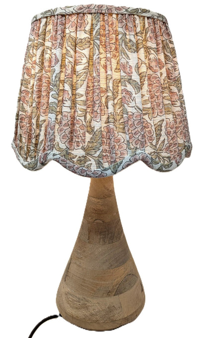 Gathered scalloped lampshade in The Pure Edit Erisha fabric - Light Stylist