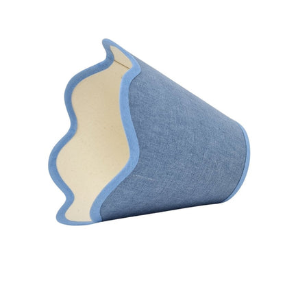Tapered Lampshade - Scalloped Edges - Linen - Light Stylist