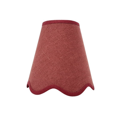 Tapered Lampshade - Scalloped Edges - Linen - Light Stylist