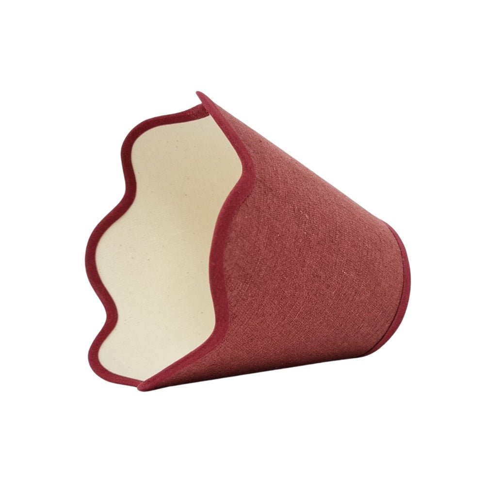 Tapered Lampshade - Scalloped Edges - Linen - Light Stylist
