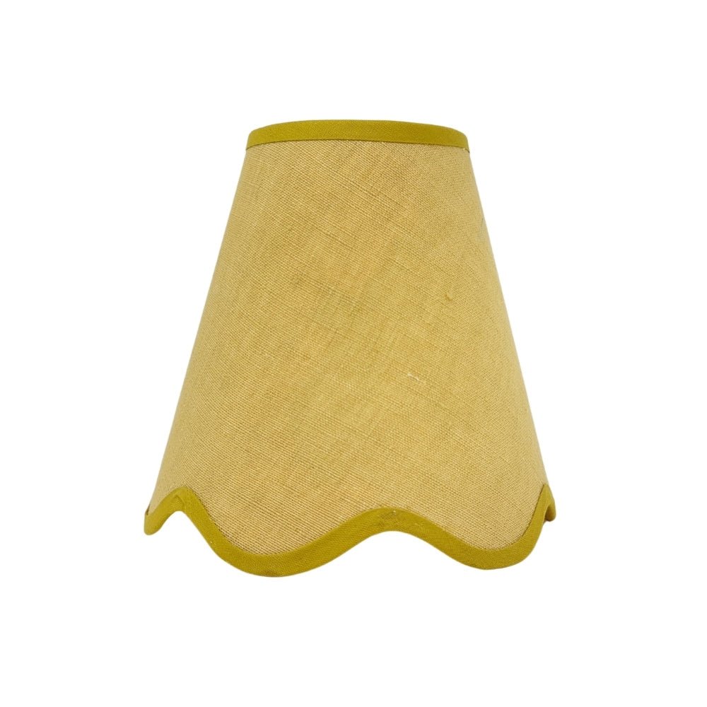 Tapered Lampshade - Scalloped Edges - Linen - Light Stylist