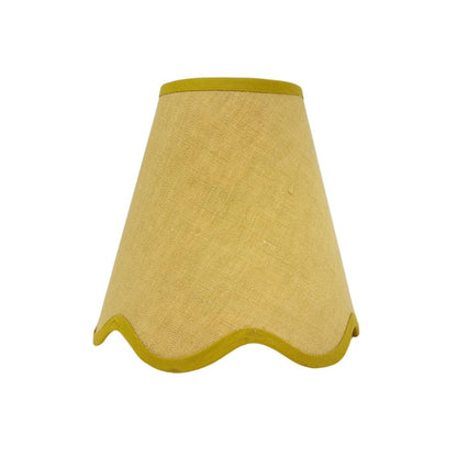 Tapered Lampshade - Scalloped Edges - Linen - Light Stylist