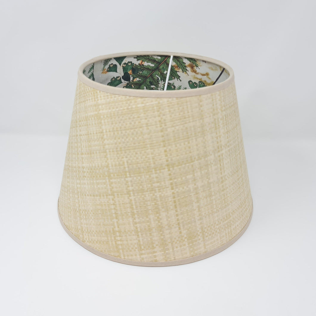 RAFFIA - TAPERED LAMPSHADE - FLAT EDGED, LINED