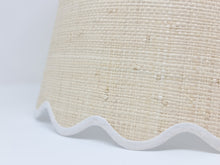 Load image into Gallery viewer, RAFFIA - TAPERED LAMPSHADE - SCALLOPED EDGES
